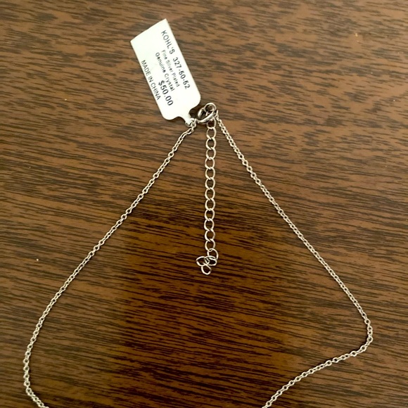 Sterling Silver 16 Inch Cable Heart Pendant Necklace - Picture 3 of 3